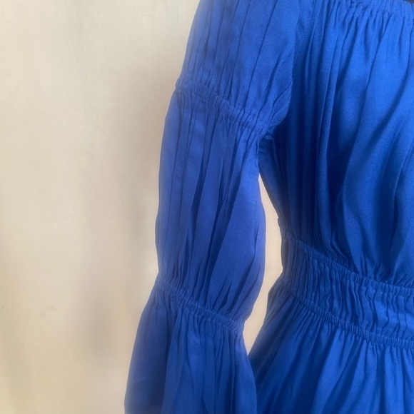 Alexia Admor Rey Off-the-Shoulder Midi Dress Size 6  in Royal Blue NWT - Picture 3 of 4